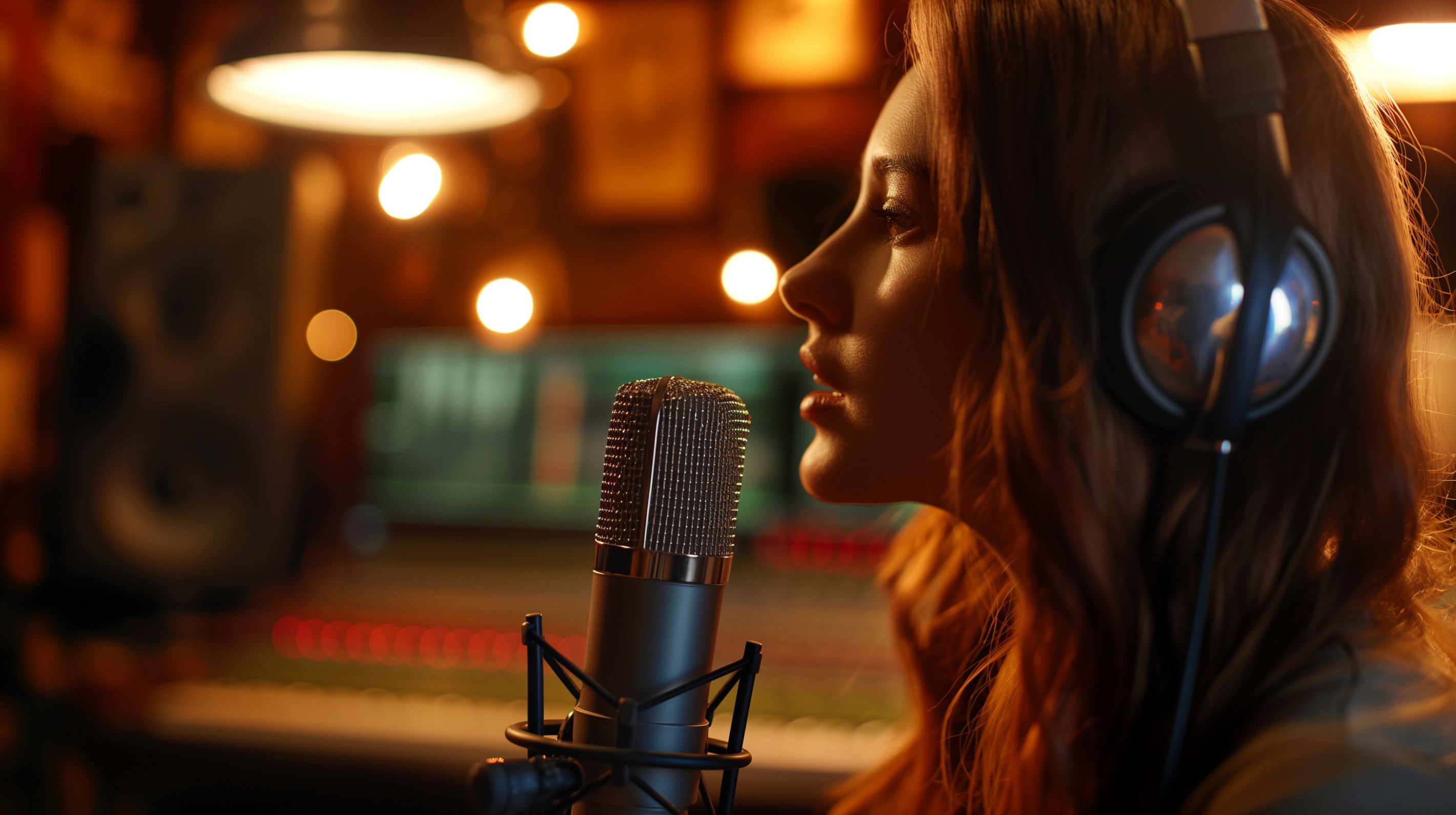 Recording Vocals in Recording Studio